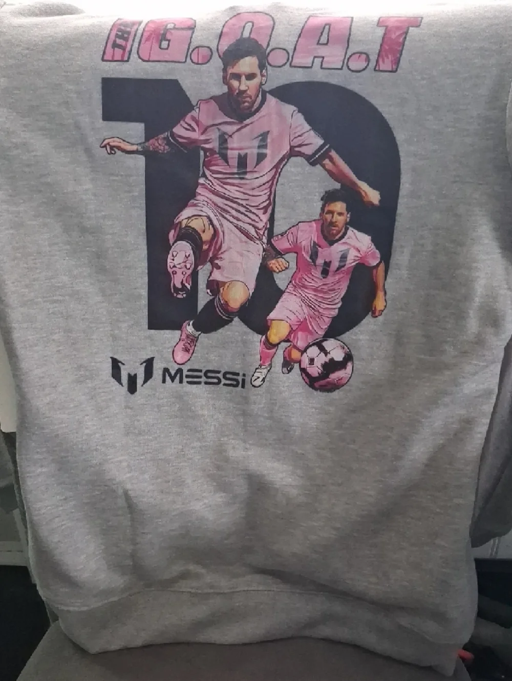 Messi Kids' Grey Zip-Up Hoodie